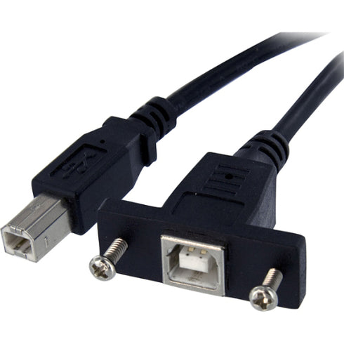 StarTech.com 3 ft Panel Mount USB Cable B to B - F-M