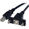 StarTech.com 3 ft Panel Mount USB Cable B to B - F-M