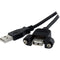 StarTech.com 3 ft Panel Mount USB Cable A to A - F-M