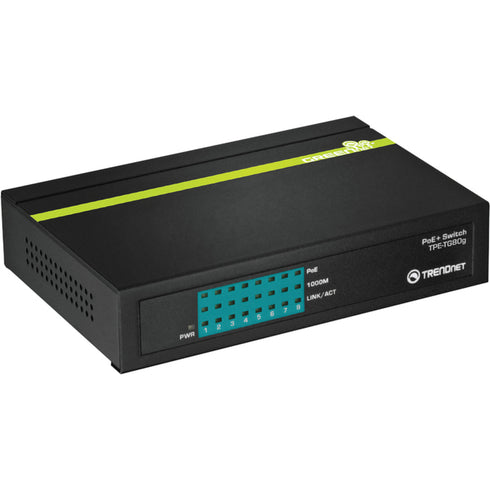 TRENDnet 8-Port Gigabit GREENnet PoE+ Switch