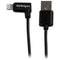 StarTech.com 2m (6ft) Angled Black Apple 8-pin Lightning Connector to USB Cable for iPhone - iPod - iPad