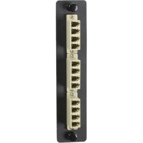 Black Box Standard Adapter Panel - Bronze Sleeve, (6) LC Duplex Pairs, Beige