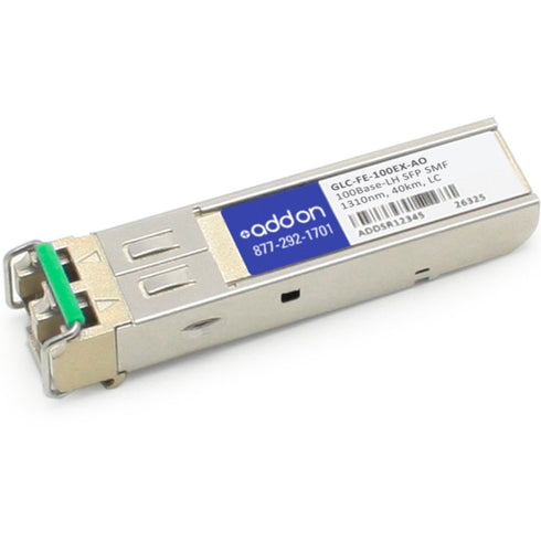 AddOn Cisco GLC-FE-100EX Compatible TAA Compliant 100Base-LH SFP Transceiver (SMF, 1310nm, 40km, LC)