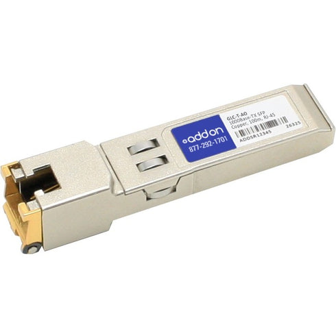 AddOn Cisco GLC-T Compatible TAA Compliant 10-100-1000Base-TX SFP Transceiver (Copper, 100m, RJ-45)