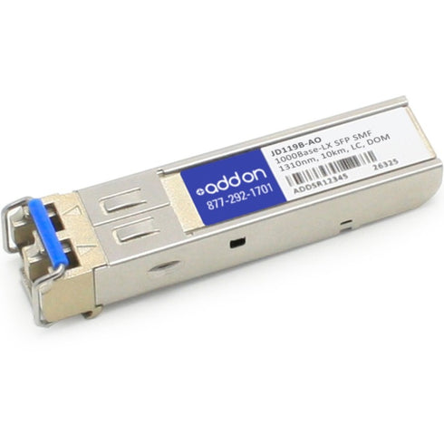 AddOn HP JD119B Compatible TAA Compliant 1000Base-LX SFP Transceiver (SMF, 1310nm, 10km, LC, DOM)