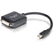 C2G 8in Mini DisplayPort to DVI Adapter-Thunderbolt to DVI-D Converter-M-F Black