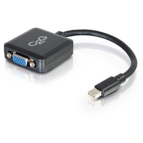 C2G 8in Mini DisplayPort to VGA Adapter-Thunderbolt to VGA Converter-M-F Black