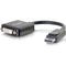 C2G 8in DisplayPort to DVI Adapter Converter-Single Link DVI-D-Video Adapter-M-F Black