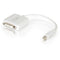 C2G 8in Mini DisplayPort to DVI Adapter-Single Link DVI-D-Thunderbolt to DVI Converter-M-F White
