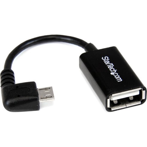 StarTech.com 5in Right Angle Micro USB to USB OTG Host Adapter M-F