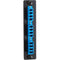 Black Box Standard Adapter Panel, Ceramic Sleeve, (6) LC Duplex Pairs, Blue