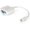 C2G 8in Mini DisplayPort to VGA Adapter -Thunderbolt to VGA Converter-M-F White