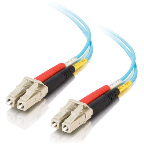 C2G 4m LC-LC 10Gb 50-125 Duplex Multimode OM3 Fiber Cable - Aqua - 13ft