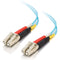 C2G 15m LC-LC 10Gb 50-125 Duplex Multimode OM3 Fiber Cable - Aqua - 49ft