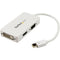 StarTech.com Travel A-V adapter: 3-in-1 Mini DisplayPort to VGA DVI or HDMI converter - white