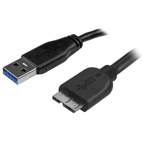 StarTech.com 1m (3ft) Slim SuperSpeed USB 3.0 A to Micro B Cable - M-M