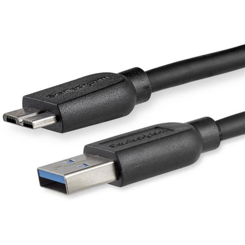 StarTech.com 2m (6ft) Slim SuperSpeed USB 3.0 A to Micro B Cable - M-M