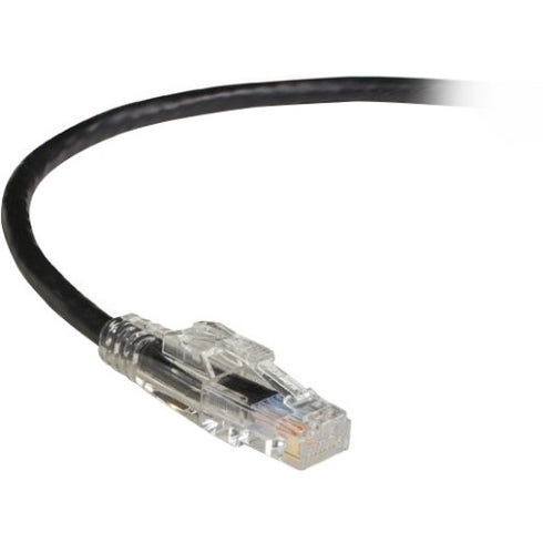 Black Box GigaBase 3 CAT5e 350-MHz Lockable Patch Cable (UTP), Black, 3-ft. (0.9-m)