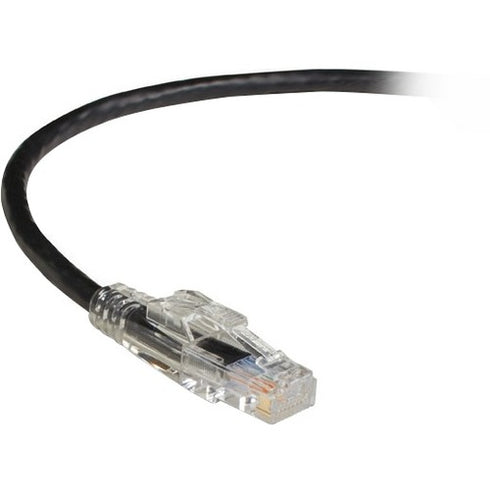 Black Box GigaBase 3 CAT5e 350-MHz Lockable Patch Cable (UTP), Black, 100-ft. (30.4-m)