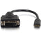 C2G 8in Mini HDMI to DVI Adapter - Mini HDMI Adapter - Male to Female Black