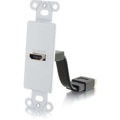 C2G HDMI Pass Through Decorative Wall Plate - White