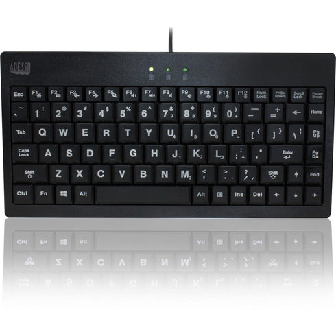 Adesso SlimTouch 110 - 3-Color Illuminated Mini Keyboard