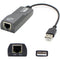 AddOn 8in USB 2.0 (A) Male to RJ-45 Female Gray & Black Network Adapter Cable