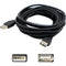 AddOn 15ft USB 2.0 (A) Male to Female Black Extension Cable