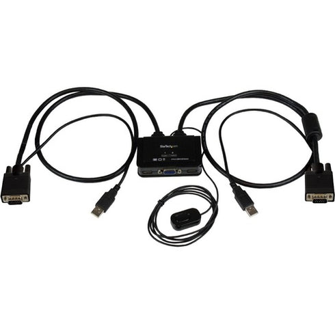 StarTech.com 2 Port USB VGA Cable KVM Switch - USB Powered with Remote Switch