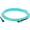AddOn 3m MPO (Female) to MPO (Female) 12-strand Aqua OM4 Crossover Fiber OFNR (Riser-Rated) Patch Cable