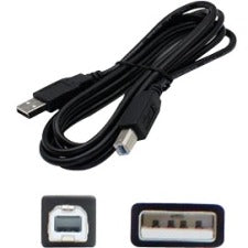 AddOn 10ft USB 2.0 (A) Male to USB 2.0 (B) Male Black Extension Cable