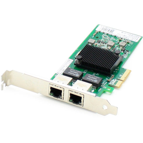 AddOn Intel I350T2 Comparable 10-100-1000Mbs Dual Open RJ-45 Port 100m PCIe x4 Network Interface Card