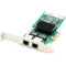 AddOn Intel I350T2 Comparable 10-100-1000Mbs Dual Open RJ-45 Port 100m PCIe x4 Network Interface Card