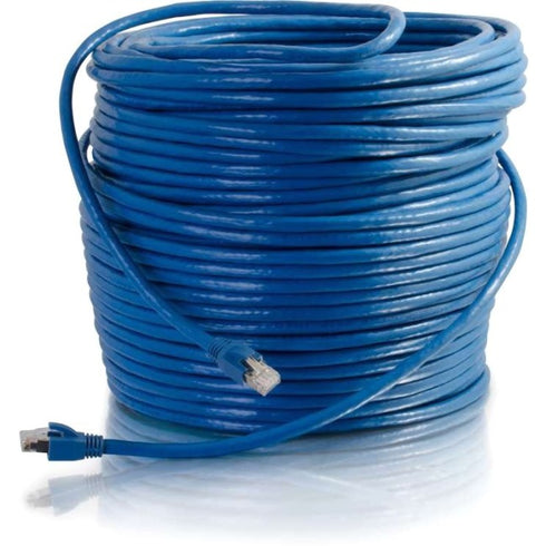 C2G 75ft Cat6 Snagless Solid Shielded Ethernet Network Patch Cable - Blue