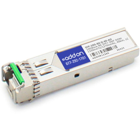 AddOn Cisco SFP-10G-BX-D-40 Compatible TAA Compliant 10GBase-BX SFP+ Transceiver (SMF, 1330nmTx-1270nmRx, 40km, LC, DOM)