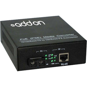 AddOn 10-100Base-TX(RJ-45) to 100Base-FX(SC) MMF 1310nm 2km POE Media Converter