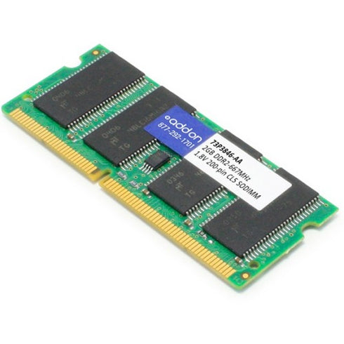 AddOn AA667D2S5-2GB x1 Lenovo 73P3846 Compatible 2GB DDR2-667MHz Unbuffered Dual Rank 1.8V 200-pin CL5 SODIMM