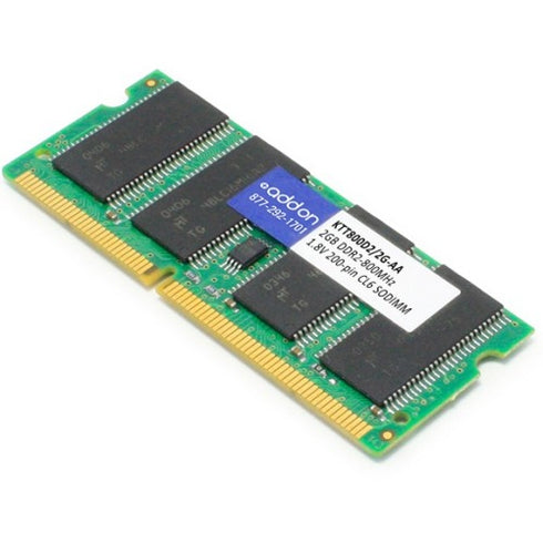 AddOn AA800D2S6-2G x1 Toshiba KTT800D2-2G Compatible 2GB DDR2-800MHz Unbuffered Dual Rank 1.8V 200-pin CL6 SODIMM