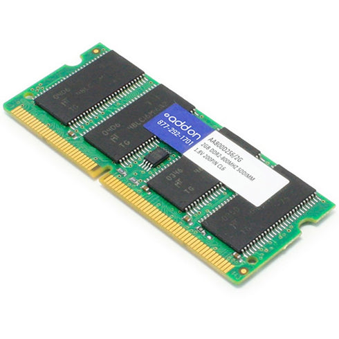 AddOn AA800D2S6-2G x1 JEDEC Standard 2GB DDR2-800MHz Unbuffered Dual Rank 1.8V 200-pin CL6 SODIMM
