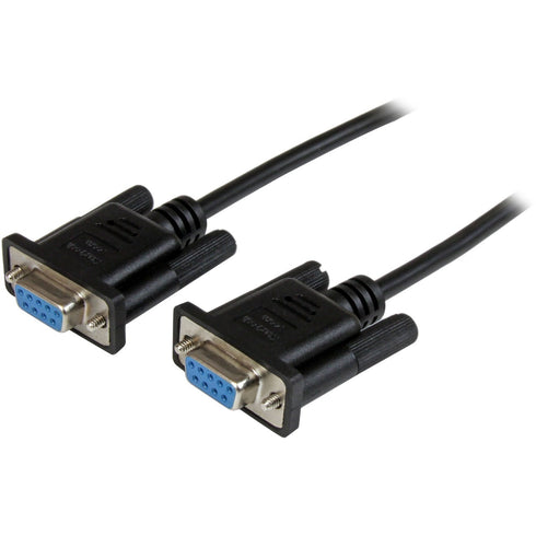 StarTech.com 2m Black DB9 RS232 Serial Null Modem Cable F-F
