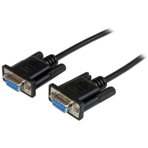 StarTech.com 1m Black DB9 RS232 Serial Null Modem Cable F-F