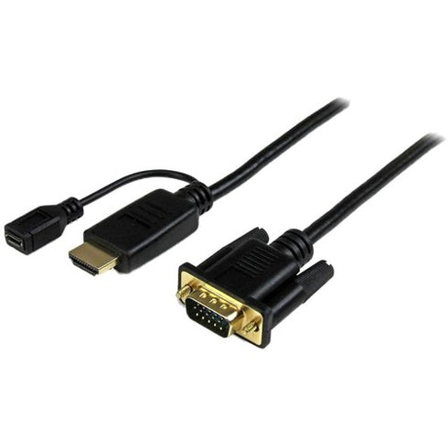 StarTech.com HDMI to VGA Cable - 3 ft - 1m - 1080p - 1920 x 1200 - Active HDMI Cable - Monitor Cable - Computer Cable