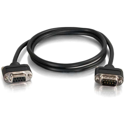 C2G 15ft Serial RS232 DB9 Cable with Low Profile Connectors M-F - In-Wall CMG-Rated