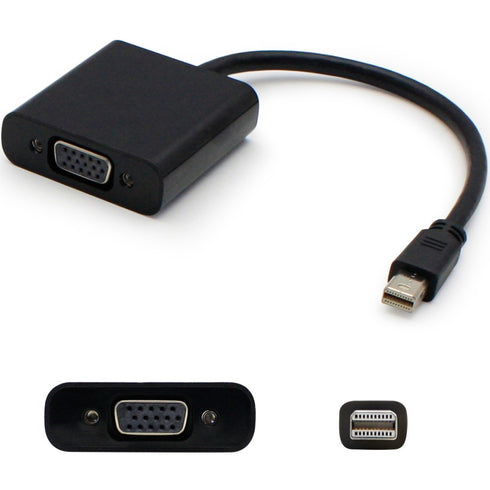 AddOn 5-Pack of 8in Microsoft R7X-00018 Compatible Mini-DisplayPort Male to VGA Female Black Adapter Cables with Support for Intel Thunderbolt?