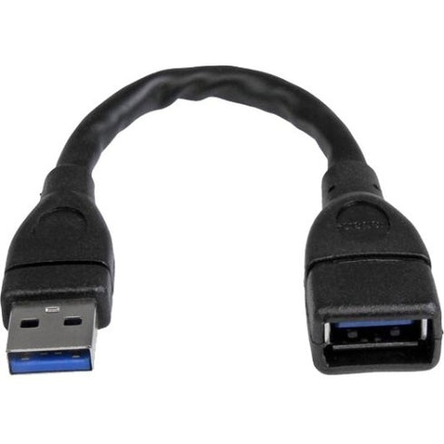 StarTech.com 6in Black USB 3.0 Extension Adapter Cable A to A - M-F