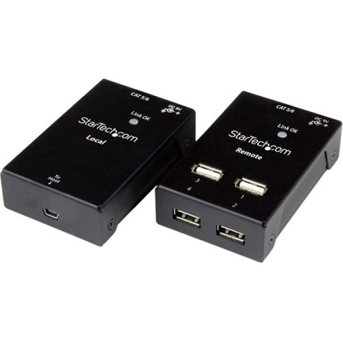 StarTech.com 4 Port USB 2.0-Over-Cat5-or-Cat6 Extender - up to 165ft (50m)