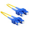 ENET 1M SC-SC Duplex Single-mode 9-125 OS1 or Better Yellow Fiber Patch Cable 1 meter SC-SC Individually Tested