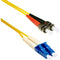 ENET 4M ST-LC Duplex Single-mode 9-125 OS1 or Better Yellow Fiber Patch Cable 4 meter ST-LC Individually Tested