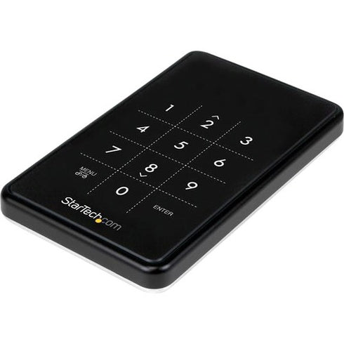 StarTech.com USB 3.0 encrypted SATA III enclosure for 2.5in hard drive - portable external HDD - SSD enclosure