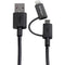 StarTech.com 1m (3 ft) Black Apple 8-pin Lightning Connector or Micro USB to USB Combo Cable for iPhone - iPod - iPad